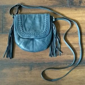 Lucky Brand Navy Blue Fringe Crossbody Bag NEW